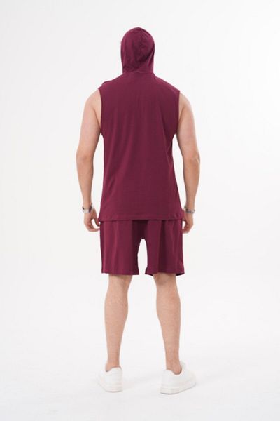 ACTIVE MODA - طقم تي شيرت رجالي بأكمام قصيرة مطبوع عليه بوبسينات - طقم شورت مكون من قطعتين قطن مقاس كبير