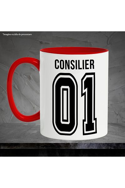 StoryGift Romania Mug With Text Counselor, And Number 01, Best, Appreciation, Personalized, 3, With, STG