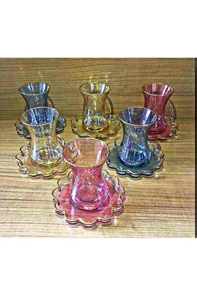 DiamondCrystal Paşabahçe Altın Yaldızlı Özel Seri En Uygun Papatya 3 Renkli 1...