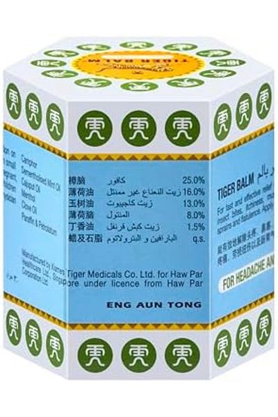 Tiger Balm Tiger Balm White Ointment 30g –Pain Relief for Headache, Nasal Congestion, Muscle Aches