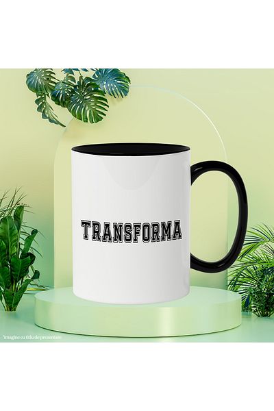 StoryGift Romania Transforma Mug, Motivational Message, Inspirational Text, Self Care, 330ml, Ceram, Cu, STG