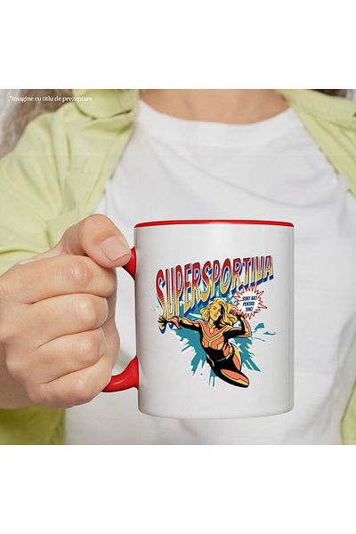 StoryGift Romania Super Sports Mug, Superhero I'm Here For You, 330ml, Ceramic with Ro Handle, With ,STG