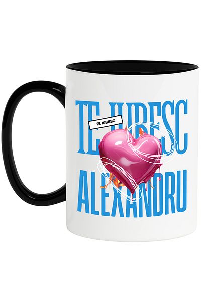 StoryGift Romania I Love You Alexandru Mug, Love, Heart, Love, Valentine's Day, Dragobete, , With ,STG