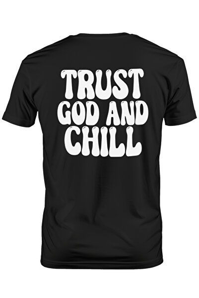 StoryGift Romania Tricou bărbătesc cu mesajul în engleză „trust God And Chill...
