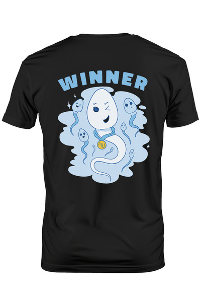 StoryGift Romania Tricou bărbătesc cu mesaj amuzant în engleză Câștigător Spe...