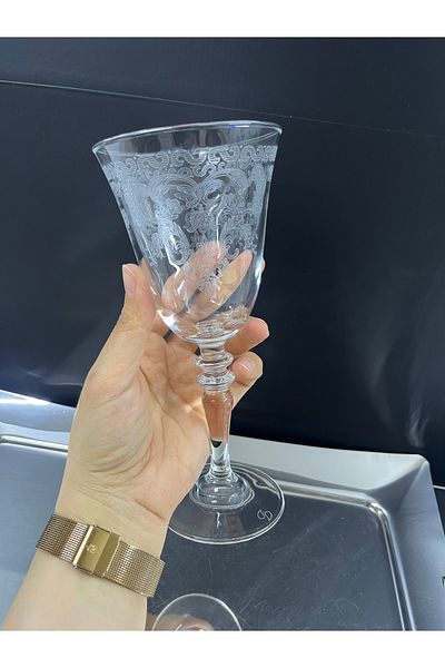 Paşabahçe Pashabahce 440141 Crown Matte Patterned Trapezoid Goblet 270 Cc 1 Ad