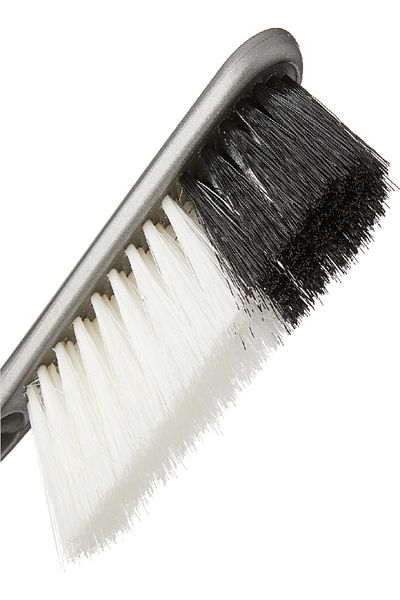 Addis 510379 Hand Brush, Stiff Bristles, Metallic Silver