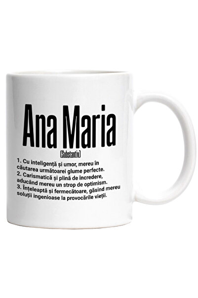 StoryGift Romania Cana Cu Numele Ana Maria, si Mesaj Motivational, Glumeata, ...