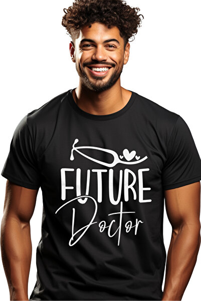 StoryGift Romania Tricou bărbătesc cu inimioare pentru viitorii medici și imp...