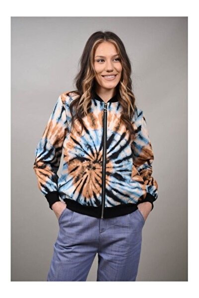 FASHIONLAND GEACA AVIATOR CU IMPRIMEU TIE DYE MULTICOLORA ERNICA Albastru S-M