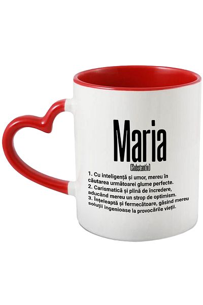 StoryGift Romania Mug With the Name Maria, and Motivational Message, Funny, Charismatic, Wise, , With ,STG