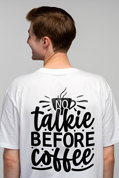 StoryGift Romania Tricou bărbătesc cu textul „fără vorbitor înainte de cafea”...