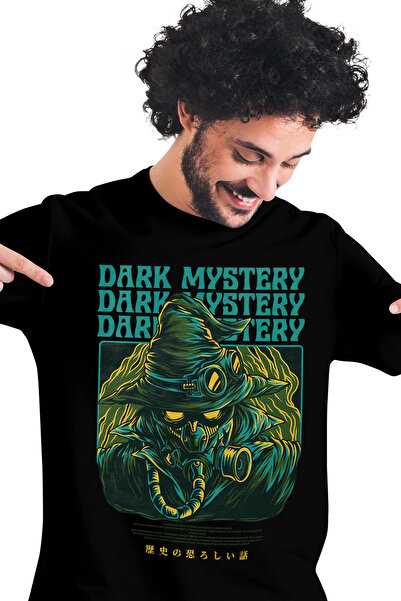 StoryGift Romania Tricou bărbătesc cu siluetă de bărbat cu pălărie și mască d...