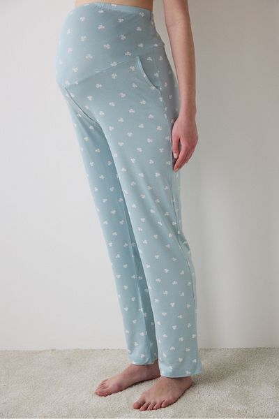 Penti Mintfarbene Hosen mit Kragen - Pyjama Bottoms