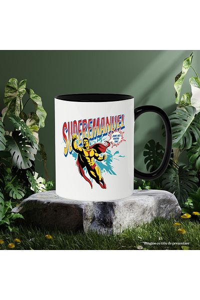 StoryGift Romania Super Emanuel Mug, Superhero I'm Here For You, 330ml, Ceramic with Handle, With ,STG