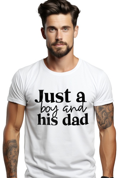 StoryGift Romania Tricou bărbătesc cu textul în engleză „just A Boy And His D...