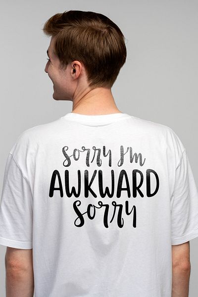 StoryGift Romania Men's T-shirt for those who apologize for being weird with print on the back, 100% Bu STG