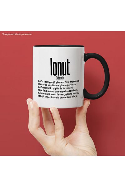 StoryGift Romania Mug With Name Ionut, Intelligence, Humor, Charismatic, Wise, Personalized, Cad, With, STG