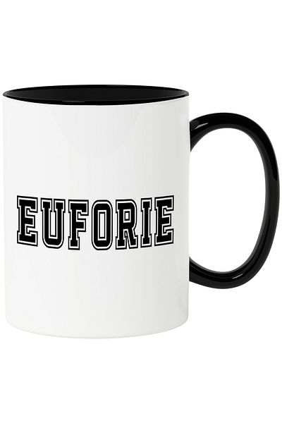 StoryGift Romania Euphoria Mug, Motivational Message, Inspirational Text, Self Care, 330ml, Ceramic, With ,STG