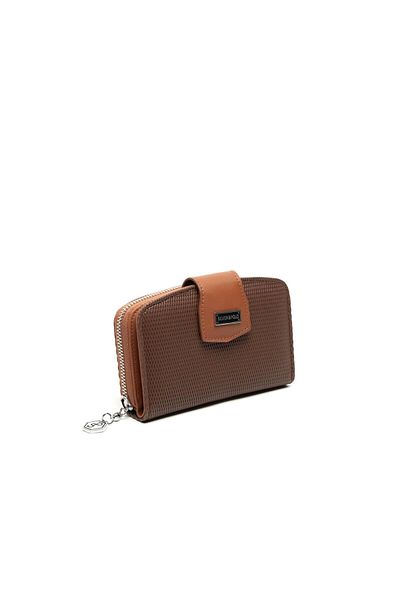 Silver Polo Сребристо и кафяво поло - Дамски портфейл и картодържател Taba SP874