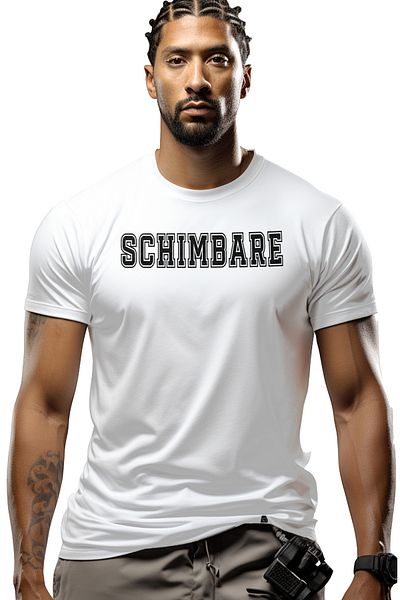 StoryGift Romania Men's T-Shirt Change, Motivational Message, Inspirational Text, Self Care with print on STG