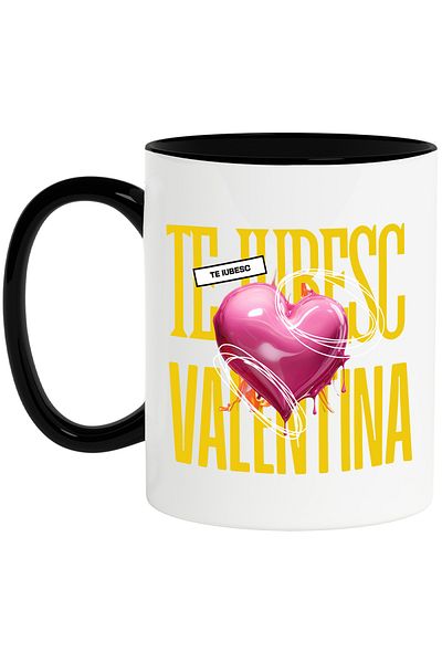 StoryGift Romania I Love You Valentina Mug, Love, Heart, Love, Saint Valentine, Dragobete, , With ,STG