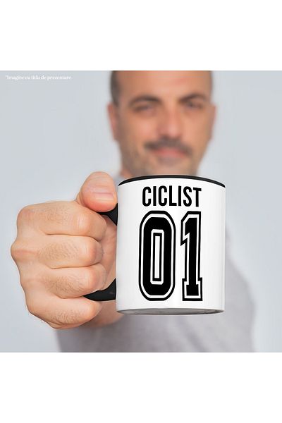 StoryGift Romania Mug With Cyclist Text, and Number 01, Best, Appreciation, Personalized, 330, With,STG