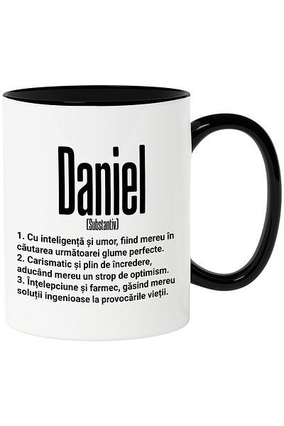 StoryGift Romania Mug With Name Daniel, Intelligence, Humor, Charismatic, Wise, Personalized, Like, With, STG