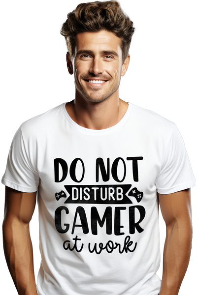 StoryGift Romania Tricou Barbati cu textul "Do not disturb, gamer at work" - ...
