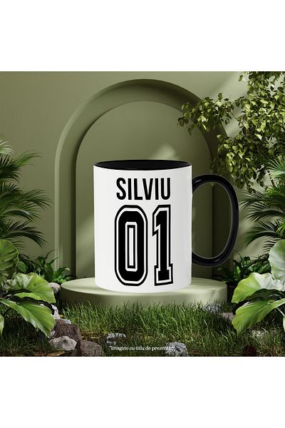 StoryGift Romania Mug With Text Silviu, and Number 01, Best, Appreciation, Personalized, 330m, With,STG