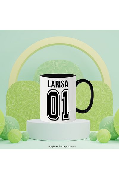 StoryGift Romania Cana Cu Textul Larisa, si Numarul 01, Cel Mai Bun, Apreciere, Personalizat, 330, Cu ,STG