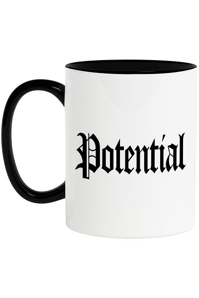StoryGift Romania Potential Mug, Motivational Message, Word, Inspirational Text, Self Care, 330ml, With ,STG
