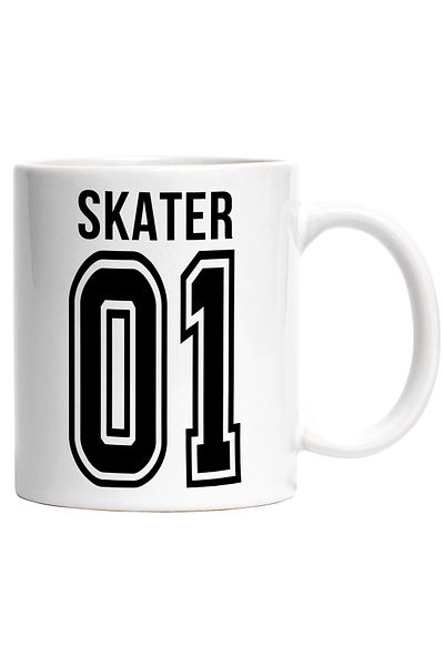 StoryGift Romania Cana Cu Textul skater, si Numarul 01, Cel Mai Bun, Apreciere, Personalizat, 330m, Cu ,STG