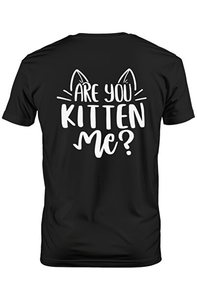 StoryGift Romania Tricou Barbati cu mesajul in engleza "Are you kitten me?" -...