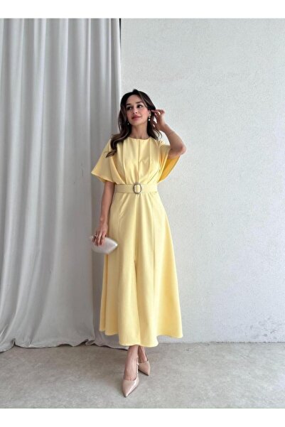 Chef d'atelier Kadın Kemer Detaylı Elbise