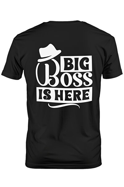 StoryGift Romania Tricou bărbătesc cu pălărie și mesajul „Big Boss Is Here” -...