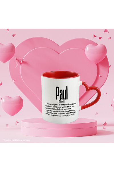 StoryGift Romania Mug With Name Paul, Intelligence, Humor, Charismatic, Wise, Personalized, Gift, With,STG