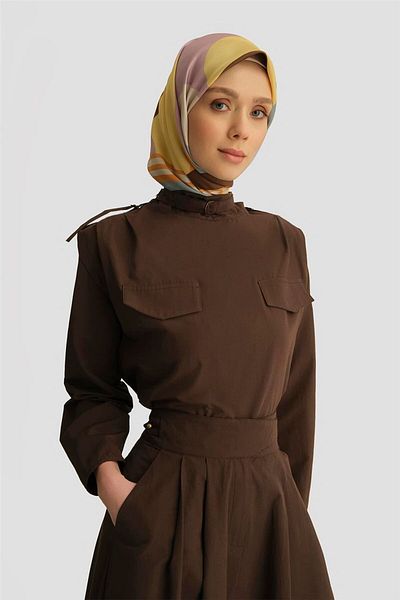 Armine Epaulette Suit 25Y6023 Bitter Brown