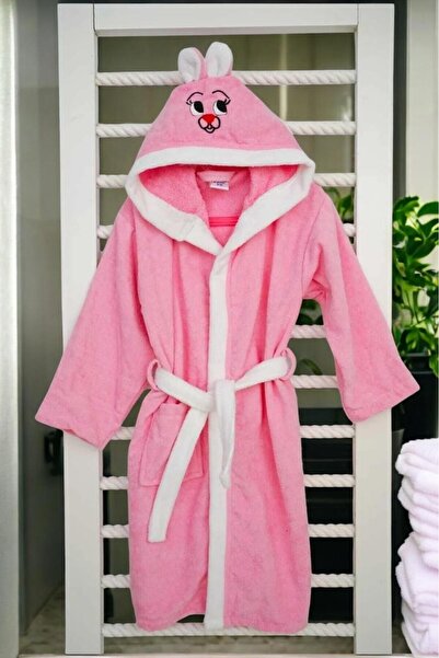 Constanza Exclusive SoftWear Pamuklu Kapüşonlu Bebek Bornoz - Çocuk Bornoz