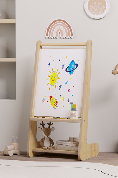 OBİ Atölye Montessori Kitaplıklı Yazı Tahtası