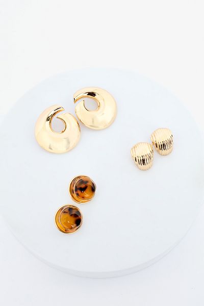 Penti Karen Goldfarbenes Ohrring-Set