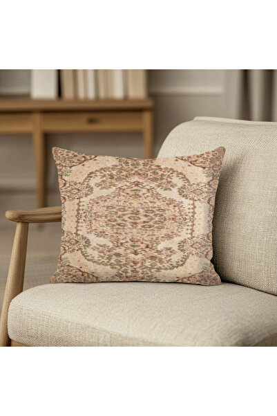 TURKISHRUG KINGDOM غطاء وسادة مربع الشكل بزخارف الأناضول العتيقة