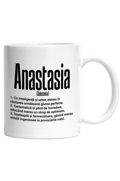 StoryGift Romania Cana Cu Numele Anastasia, si Mesaj Motivational, Glumeata, ...