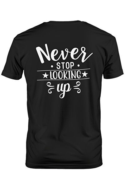 StoryGift Romania Tricou bărbătesc cu textul în engleză „never Stop Looking U...