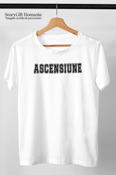 StoryGift Romania Tricou bărbătesc Ascension, mesaj motivațional, text inspirațional, îngrijire personală cu imprimeu P Stg