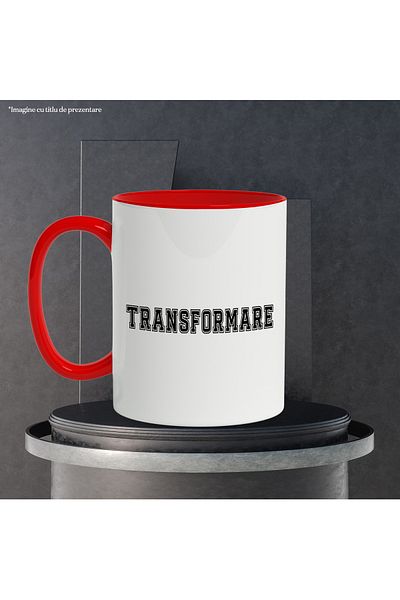 StoryGift Romania Transformation Mug, Motivational Message, Inspirational Text, Self Care, 330ml, Sky, With, STG
