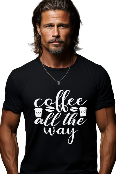 StoryGift Romania Tricou bărbătesc pentru cei care iubesc cafeaua cu mesajul ...