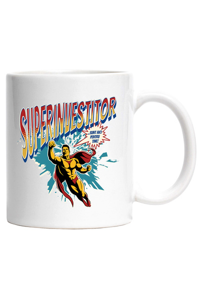 StoryGift Romania Super Investor Superhero Mug I'm Here For You, 330ml, Ceram...