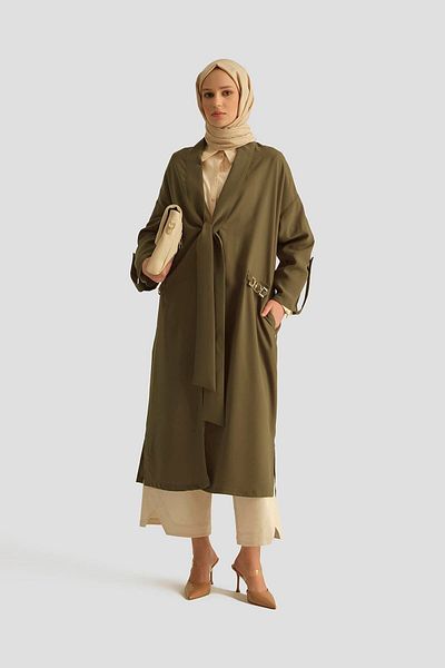 Armine Chain Detailed Clothing 25Yt543 Oil Green