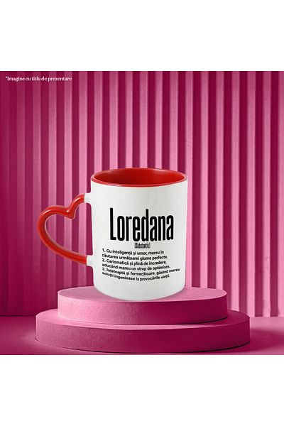 StoryGift Romania Mug With the Name Loredana, and Motivational Message, Funny, Charismatic, Wise, With, STG